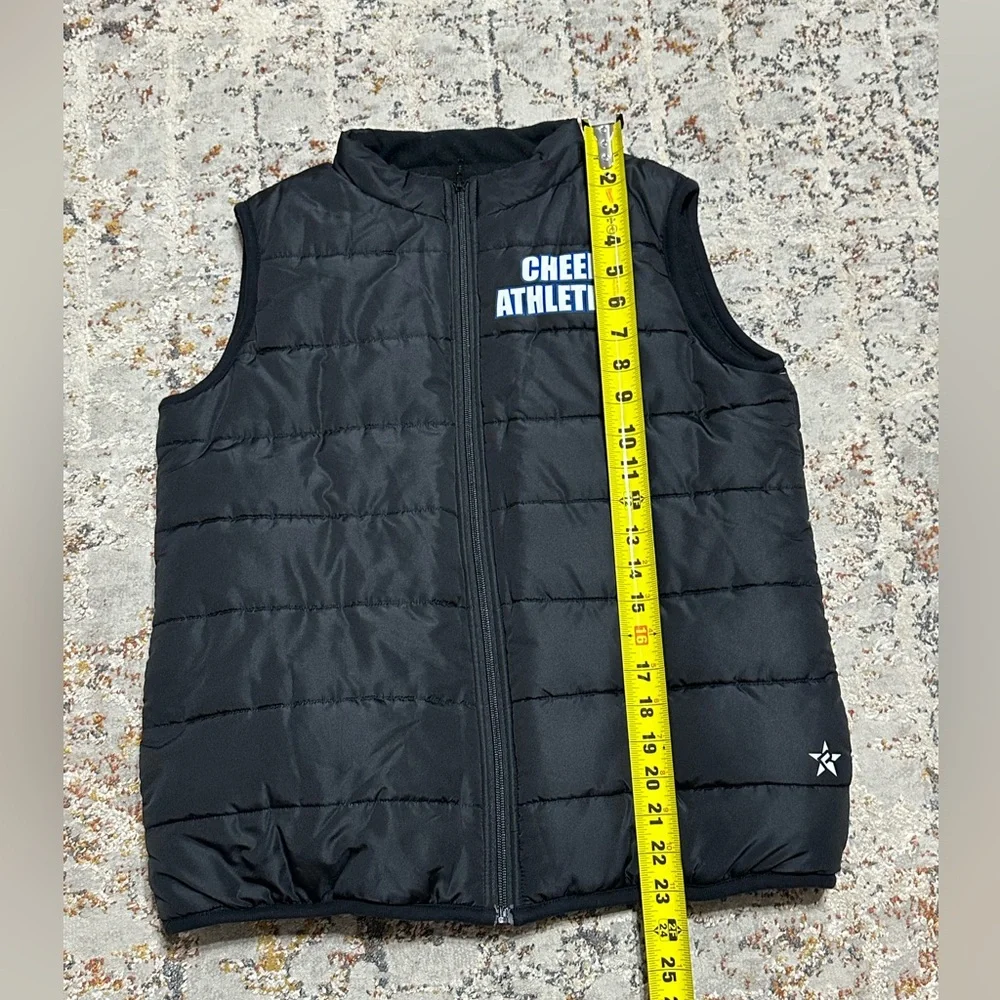 CHEER ATHLETICS Girls youth puffer jacket vest size Large